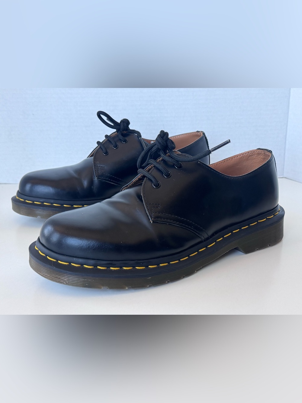 Dr. Martens 11838 Black Smooth Leather Oxford Lace Up Shoes Women’s Size 8